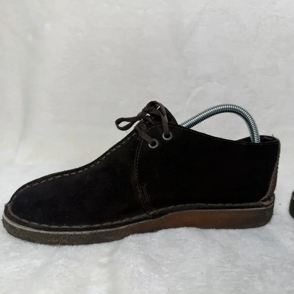 Clarks Originals Desert Trek Brown Suede Men’s Boots Shoes Moc Toe Crepe Sole 8